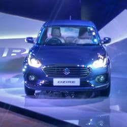 Maruti Suzuki unveiled its new compact sedan Dzire in New Delhi on Monday. The car will be launched on May 16.