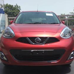 The new Nissan Micra at a company showroom in Noida, UP. The new Nissan Micra at a company showroom in Noida, UP.