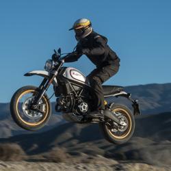 The Desert Sled is the version of the Scrambler that Ducati claims is off-road worthy.