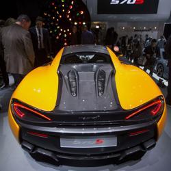 The McLaren Automotive Ltd. 570S vehicle displayed during the 2015 New York International Auto Show in New York, U.S.