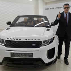 Jaguar Land Rover India President and MD Rohit Suri, poses for a photo during the launch of Range Rover Evoque Convertible in Mumbai on Tuesday.