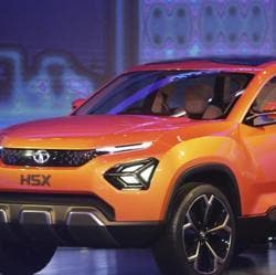 Tata’s newly launched H5X on display at the Auto Expo 2018.