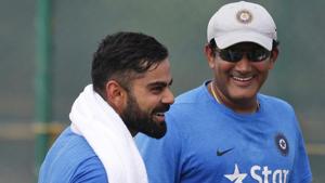 India coach Anil Kumble and skipper Virat Kohli had sought to end criticism that the team depended on turning tracks to win at home. Kohli said in Mohali his team was confident of winning on any track.(AP) India coach Anil Kumble and skipper Virat Kohli had sought to end criticism that the team depended on turning tracks to win at home. Kohli said in Mohali his team was confident of winning on any track.(AP)