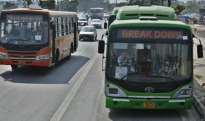 Mini buses can carry up to 35 passengers at a time while standard floor buses can carry up to 70. The transport department needs to deploy the same number of staff for operating both the buses.(Raj K Raj/ HT file photo) Mini buses can carry up to 35 passengers at a time while standard floor buses can carry up to 70. The transport department needs to deploy the same number of staff for operating both the buses.(Raj K Raj/ HT file photo)