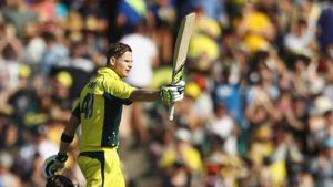 Steven Smith equalled Ricky Ponting’s record as he put on a record-breaking show for Australia in the first ODI against New Zealand in Sydney.(Getty Images) Steven Smith equalled Ricky Ponting’s record as he put on a record-breaking show for Australia in the first ODI against New Zealand in Sydney.(Getty Images)