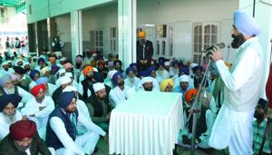 Bathinda (rural) halqa in-charge Gurbinder Singh Banwala addressing a gathering in Bathinda on Saturday.(HT Photo) Bathinda (rural) halqa in-charge Gurbinder Singh Banwala addressing a gathering in Bathinda on Saturday.(HT Photo)
