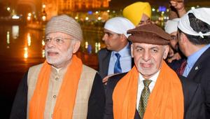 Prime Minister Narendra Modi and Afghanistan’s President Ashraf Ghani at Golden temple on the eve of the Heart of Asia Conference, in Amritsar on Saturday.(PTI) Prime Minister Narendra Modi and Afghanistan’s President Ashraf Ghani at Golden temple on the eve of the Heart of Asia Conference, in Amritsar on Saturday.(PTI)
