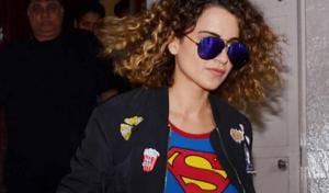 Actor Kangana Ranaut rocks a jacket with embroidered patches.(Yogen Shah) Actor Kangana Ranaut rocks a jacket with embroidered patches.(Yogen Shah)