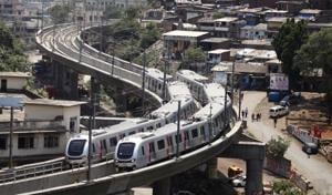 The PM will lay the foundation stone for two metro projects — the Rs10,970-crore Metro line between DN Nagar and Mankhurd and the Rs14,549-crore Metro line connecting Wadala and Kasarwadawali in Thane — and the Rs17,750-crore Mumbai Trans Harbour Link between Sewri and Nhava(Representation image) The PM will lay the foundation stone for two metro projects — the Rs10,970-crore Metro line between DN Nagar and Mankhurd and the Rs14,549-crore Metro line connecting Wadala and Kasarwadawali in Thane — and the Rs17,750-crore Mumbai Trans Harbour Link between Sewri and Nhava(Representation image)