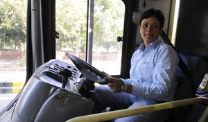 Venkadarath Saritha became the first woman to join the men-only brigade of DTC bus drivers last year Venkadarath Saritha became the first woman to join the men-only brigade of DTC bus drivers last year