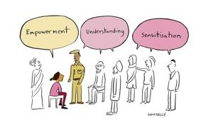The gender chasm rooted deep within the police is reflected in their response to a rape case. The force must rid itself of biases to be in a position to protect, prevent or bring justice.(Illustration: Liza Donnelly) The gender chasm rooted deep within the police is reflected in their response to a rape case. The force must rid itself of biases to be in a position to protect, prevent or bring justice.(Illustration: Liza Donnelly)