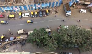 A view from the spot in the New Hind Mill MHADA colony in Byculla from where the girl fell.(HT Photo) A view from the spot in the New Hind Mill MHADA colony in Byculla from where the girl fell.(HT Photo)