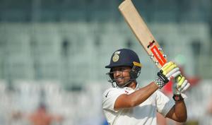 Young Karun Nair, who sailed past a record score of 300 against England at the Chepauk in Chennai today, believes in hard work - be these training sessions, gym or cricket practice sessions.(HT Photo) Young Karun Nair, who sailed past a record score of 300 against England at the Chepauk in Chennai today, believes in hard work - be these training sessions, gym or cricket practice sessions.(HT Photo)