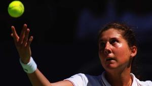 Monica Seles of the USA in action against Iva Majoli of Croatia in the quarterfinals of the Australian Open at Flinders Park in Melbourne in January 1996.(Getty Images) Monica Seles of the USA in action against Iva Majoli of Croatia in the quarterfinals of the Australian Open at Flinders Park in Melbourne in January 1996.(Getty Images)
