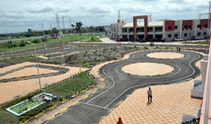 The newly built smart track in Indore.(Arun Mondhe/HT photo)