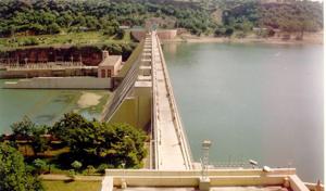 Spillway is a channel-like structure for discharge of excess water from a river body.(HT photo)