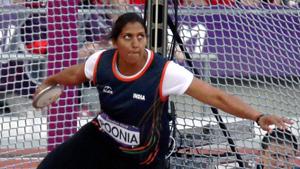 Krishna Poonia chased the bikers for over 50 m who fled from the scene after she came out of her car to confront them in Churu, Rajasthan.(PTI File Photo) Krishna Poonia chased the bikers for over 50 m who fled from the scene after she came out of her car to confront them in Churu, Rajasthan.(PTI File Photo)