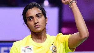 Chennai Smashers' PV Sindhu celebrates her win over Bengaluru Blasters player Cheung Ngan Yi during the women's singles of Premier Badminton League (PBL).(PTI) Chennai Smashers' PV Sindhu celebrates her win over Bengaluru Blasters player Cheung Ngan Yi during the women's singles of Premier Badminton League (PBL).(PTI)