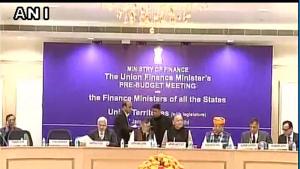 Finance minister Arun Jaitley chairs pre-budget consultation meeting with state finance ministers.(ANI Photo) Finance minister Arun Jaitley chairs pre-budget consultation meeting with state finance ministers.(ANI Photo)