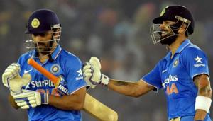 India’s limited-overs skipper Mahendra Singh Dhoni stepped down on Wednesday, almost two years after he retired from the longest format of the game with Virat Kohli taking over the mantle.(HT Photo) India’s limited-overs skipper Mahendra Singh Dhoni stepped down on Wednesday, almost two years after he retired from the longest format of the game with Virat Kohli taking over the mantle.(HT Photo)