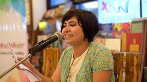 Writer and poet Neha Bahuguna at Kahanikar’s first edition(Photo courtesy: Kahanikar) Writer and poet Neha Bahuguna at Kahanikar’s first edition(Photo courtesy: Kahanikar)