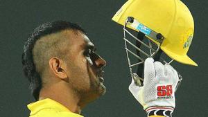 Mahendra Singh Dhoni loves to play around with his hairstyle. He sported a Mohawk cut while leading IPL team Chennai Super Kings(BCCI) Mahendra Singh Dhoni loves to play around with his hairstyle. He sported a Mohawk cut while leading IPL team Chennai Super Kings(BCCI)