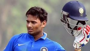 Rishabh Pant’s fabulous exploits in the 2016/17 Ranji Trophy season, where he ended up as the fourth-highest run-getter, has resulted in his selection for the Indian team for the England series.(PTI) Rishabh Pant’s fabulous exploits in the 2016/17 Ranji Trophy season, where he ended up as the fourth-highest run-getter, has resulted in his selection for the Indian team for the England series.(PTI)