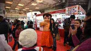 One of the most popular pavilions at the fair this year, the children pavilion has books, bags, and other accessories geared for them.(VIRENDRA SINGH GOSAIN/HT Photo) One of the most popular pavilions at the fair this year, the children pavilion has books, bags, and other accessories geared for them.(VIRENDRA SINGH GOSAIN/HT Photo)