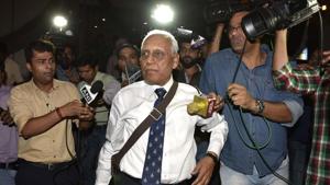 New Delhi , India - May 2, 2016: Former Air Chief Marshal S.P. Tyagi departing from the CBI headquarters on Monday,in connection with alleged corruption in the 3,600 crore AgustaWestland choppers deal in , India, on Monday, May 2, 2016. (Photo by Arvind Yadav/ Hindustan Times)(Hindustan Times) New Delhi , India - May 2, 2016: Former Air Chief Marshal S.P. Tyagi departing from the CBI headquarters on Monday,in connection with alleged corruption in the 3,600 crore AgustaWestland choppers deal in , India, on Monday, May 2, 2016. (Photo by Arvind Yadav/ Hindustan Times)(Hindustan Times)