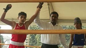 Yashwardhan Singh (in red) defeated last year’s champion Monu Singh from Maharashtra in the quarter finals of the championship. Yashwardhan Singh (in red) defeated last year’s champion Monu Singh from Maharashtra in the quarter finals of the championship.