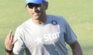 MS Dhoni attracted the fans to the Brabourne Stadium on Tuesday. Dhoni is leading the Indian A team against England XI.(Anshuman Poyrekar / HT Photo) MS Dhoni attracted the fans to the Brabourne Stadium on Tuesday. Dhoni is leading the Indian A team against England XI.(Anshuman Poyrekar / HT Photo)