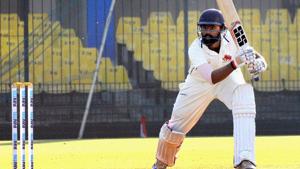 Mumbai batsman Suryakumar Yadav fell just one run short of half century on Day 4 of the Ranji Trophy final against Gujarat. However, skipper Aditya Tare (69) and Abhishek Nayar helped Mumbai extend their lead beyond 300. Chintan Gaja took 6 wickets for Gujarat. Get highlights and score of the Gujarat vs Mumbai Ranji Trophy final Day 4 from Indore here.(PTI) Mumbai batsman Suryakumar Yadav fell just one run short of half century on Day 4 of the Ranji Trophy final against Gujarat. However, skipper Aditya Tare (69) and Abhishek Nayar helped Mumbai extend their lead beyond 300. Chintan Gaja took 6 wickets for Gujarat. Get highlights and score of the Gujarat vs Mumbai Ranji Trophy final Day 4 from Indore here.(PTI)