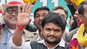 Hardik Patel thanked the people of Udaipur on supporting him during his “exile” and expressed happiness that after all the hurdles and adverse situations, he was eventually going back home safely.(PTI File Photo) Hardik Patel thanked the people of Udaipur on supporting him during his “exile” and expressed happiness that after all the hurdles and adverse situations, he was eventually going back home safely.(PTI File Photo)