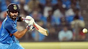 India cricket team captain Virat Kohli hit eight fours and five sixes in his 105-ball 122 to help hosts beat England cricket team in the 1st ODI in Pune on Sunday.(PTI) India cricket team captain Virat Kohli hit eight fours and five sixes in his 105-ball 122 to help hosts beat England cricket team in the 1st ODI in Pune on Sunday.(PTI)
