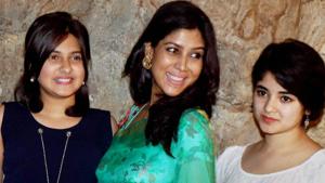 Actress Sakshi Tanwar along with Zaira Wasim and Suhani Bhatnagar at the special screening of film Dangal in Mumbai .(PTI) Actress Sakshi Tanwar along with Zaira Wasim and Suhani Bhatnagar at the special screening of film Dangal in Mumbai .(PTI)
