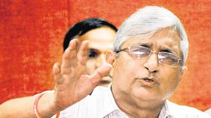 Former RSS Goa leader Subhash Velingkar addresses a press conference in Panaji. Former RSS Goa leader Subhash Velingkar addresses a press conference in Panaji.