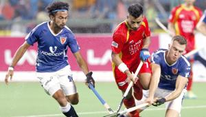Dabang Mumbai held Ranchi Rays 3-3 in the inaugural match of the fifth edition of the HIL at the Mahindra Stadium in Mumbai(HIL) Dabang Mumbai held Ranchi Rays 3-3 in the inaugural match of the fifth edition of the HIL at the Mahindra Stadium in Mumbai(HIL)