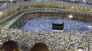 Muslim pilgrims circle the Kaaba, inside the mosque in Mecca, Saudi Arabia.(AP FILE) Muslim pilgrims circle the Kaaba, inside the mosque in Mecca, Saudi Arabia.(AP FILE)