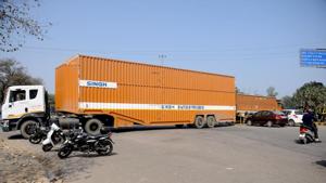 Major intersection in Gurgaon were blocked during the protest in February.(HT File) Major intersection in Gurgaon were blocked during the protest in February.(HT File)