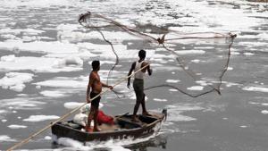 The Inland Waterways Authority of India (IWAI) will be allowed to dredge the Delhi part of Yamuna to run(Hindustan Times) The Inland Waterways Authority of India (IWAI) will be allowed to dredge the Delhi part of Yamuna to run(Hindustan Times)