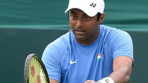 Leander Paes has played a total of 54 Davis Cup ties - most by any Indian.(HT Photo) Leander Paes has played a total of 54 Davis Cup ties - most by any Indian.(HT Photo)