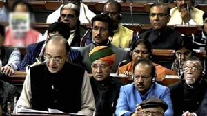 Finance minister Arun Jaitley presents the Union Budget for 2017-18 in the Parliament in New Delhi.(PTI Photo) Finance minister Arun Jaitley presents the Union Budget for 2017-18 in the Parliament in New Delhi.(PTI Photo)
