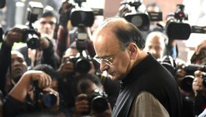 Finance Minister Arun Jaitley arrives at Parliament to present the Union budget for 2017-18 in New Delhi on Wednesday, February 1, 2017.(Arvind Yadav/ Hindustan Times) Finance Minister Arun Jaitley arrives at Parliament to present the Union budget for 2017-18 in New Delhi on Wednesday, February 1, 2017.(Arvind Yadav/ Hindustan Times)