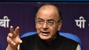 Finance minister Arun Jaitley addresses a post-budget conference in New Delhi.(Sanjeev Verma/HT Photo) Finance minister Arun Jaitley addresses a post-budget conference in New Delhi.(Sanjeev Verma/HT Photo)