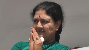 Sasikala was the chairperson and director of the now-defunct JJ TV in the 1990s.(V. Srinivasulu/Hindustan Times) Sasikala was the chairperson and director of the now-defunct JJ TV in the 1990s.(V. Srinivasulu/Hindustan Times)