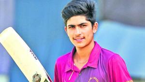 Shuman Gill remained unbeaten on 138 as India Under-19 team chased down the English total of 215 in 44.1 overs at the Brabourne Stadium in Mumbai on Friday.(HT Photo) Shuman Gill remained unbeaten on 138 as India Under-19 team chased down the English total of 215 in 44.1 overs at the Brabourne Stadium in Mumbai on Friday.(HT Photo)