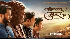 While Baghtos Kay… Mujra Kar may not give a lasting or realistic solution, director Hemant Dhome’s attempt to construct a story around the dilapidated legacy of the Shivaji’s Maratha empire itself deserves applause.(Movie Poster) While Baghtos Kay… Mujra Kar may not give a lasting or realistic solution, director Hemant Dhome’s attempt to construct a story around the dilapidated legacy of the Shivaji’s Maratha empire itself deserves applause.(Movie Poster)