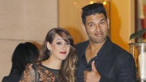 Actor Hazel Keech and cricketer Yuvraj Singh got married in November 2016.(Yogen Shah) Actor Hazel Keech and cricketer Yuvraj Singh got married in November 2016.(Yogen Shah)