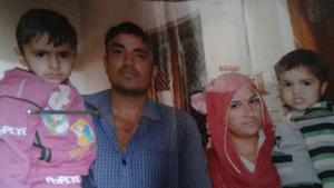 Jhajjar resident Jaideep, who was killed in Jat quota stir last year, along with his wife and his two children.(HT Photo) Jhajjar resident Jaideep, who was killed in Jat quota stir last year, along with his wife and his two children.(HT Photo)