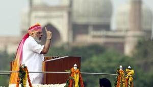 Prime Minister Narendra Modi addresses the nation on Independence Day last year.(ARVIND YADAV/HT PHOTO) Prime Minister Narendra Modi addresses the nation on Independence Day last year.(ARVIND YADAV/HT PHOTO)